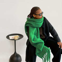 Écharpe de Noël en mohair uni