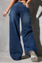 Loose Fit Wide Leg Denim Jeans
