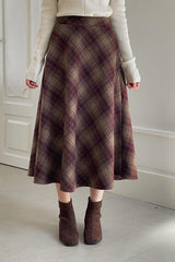 Jupe de Noël vintage en mohair rouge