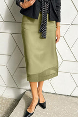 Jupe en résille taille haute