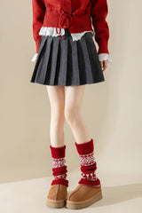 Guêtres de Noël côtelées et décontractées