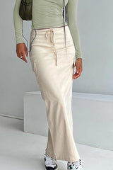 Jupe cargo en coton coupe ajustée