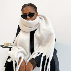 Écharpe de Noël en mohair uni