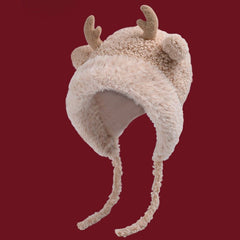 Cozy Plush Earflap Slouchy Christmas Hat