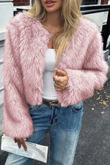 Manteau décontracté en maille unie