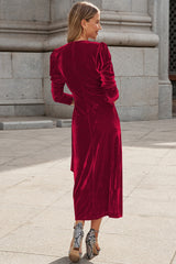 Velvet Long Sleeve Party Dress