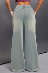 Jean large vintage à boutons