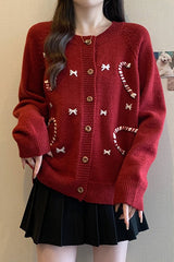 Soft Crochet Knit Christmas Cardigan