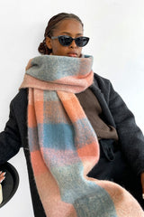 Solid Color Fringe Mohair Christmas Scarf