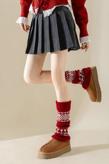 Guêtres de Noël côtelées et décontractées