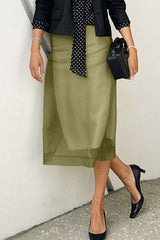 Jupe en résille taille haute