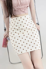 Polka Dot A-Line Christmas Skirt