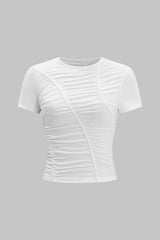 Ruched Short Sleeve T-Shirt