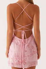 Floral Sequin Cami Mini Dress