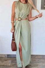 Robe midi trapèze à découpes ajourées