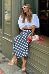 Jupe de Noël décontractée à carreaux taille haute