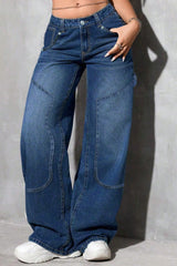 Loose Fit Wide Leg Denim Jeans