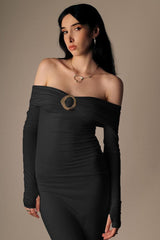 Bustier Metallic Detail Party Dress