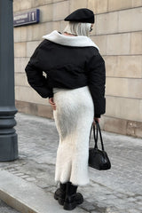 Plush Knit Long Christmas Skirt