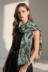 Écharpe de Noël en acrylique imprimé vagues