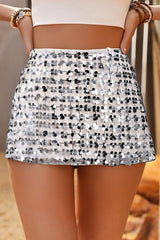 Sequin A-Line Bodycon Christmas Skirt