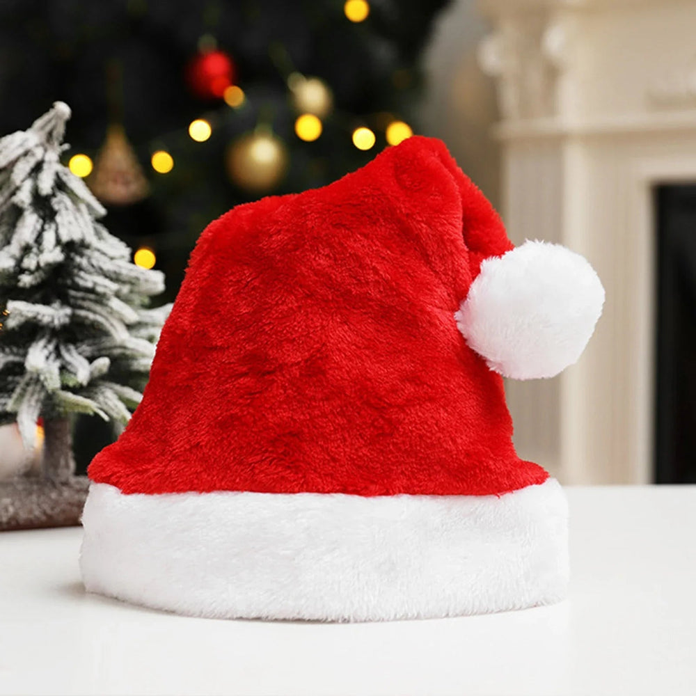 Plush Santa Claus Cosplay Party Hat For New Year Celebrations Hat-L
