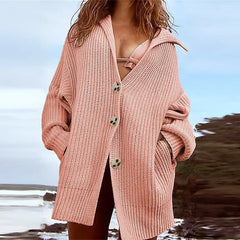 Manteaux en maille oversize tendance automne-hiver, manches longues et amples