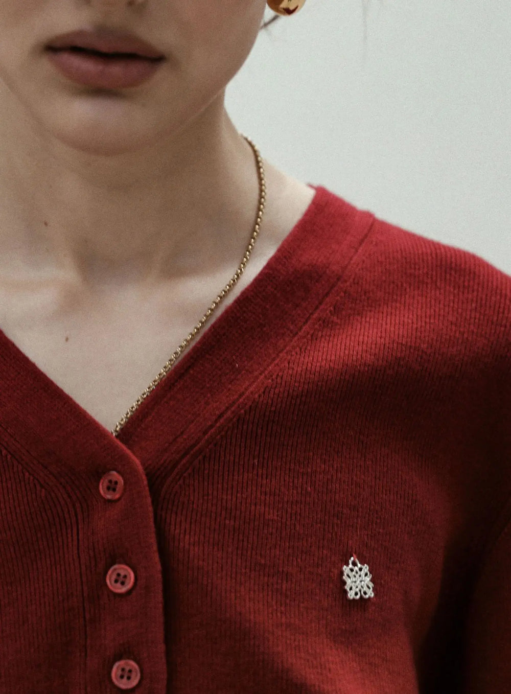 Vintage Embroidered Round Neck Cardigan Cardigan-241208