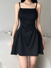 Robe mini noire sans manches