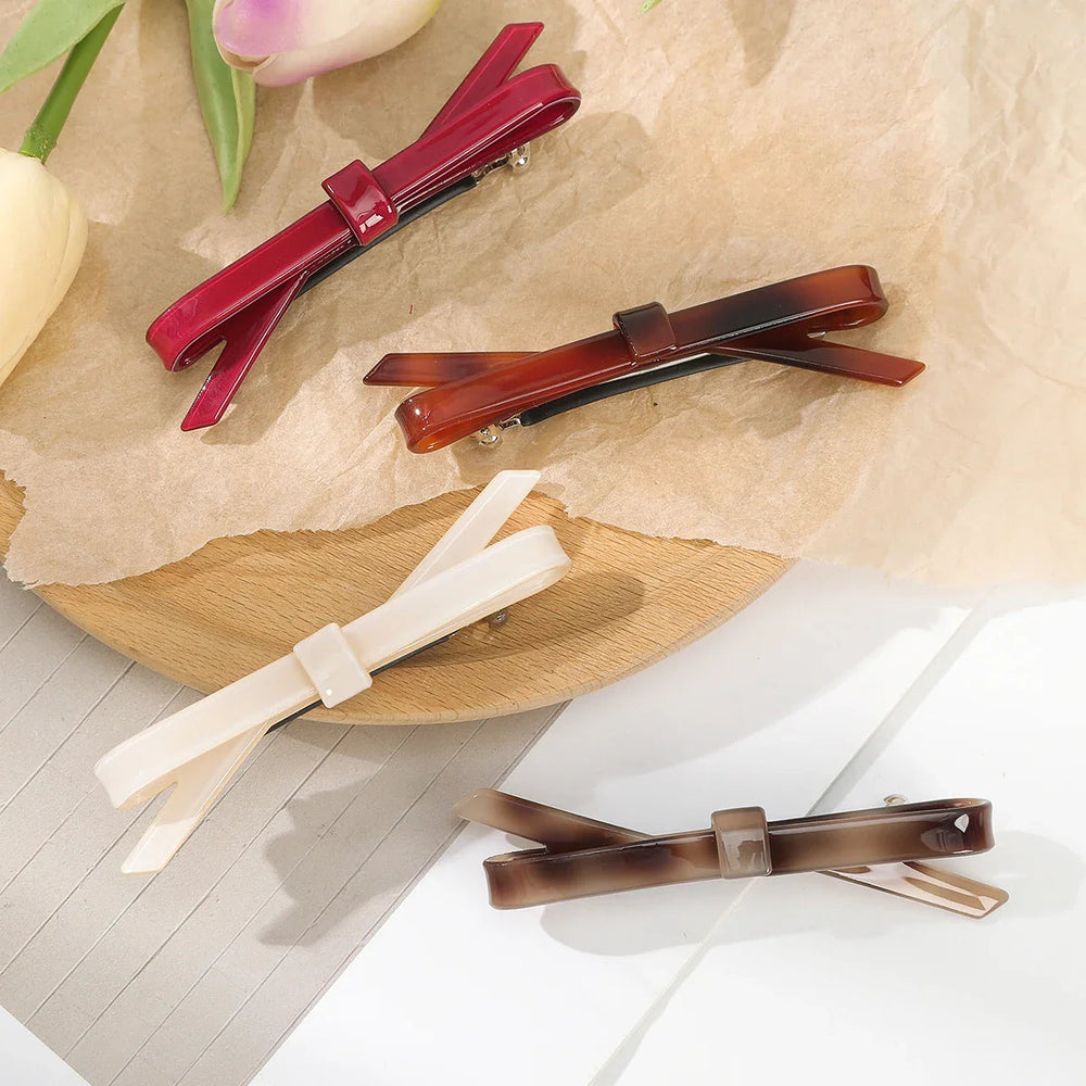 Acrylic Christmas Hair Accessory - Chic Plain Color Accessories-L