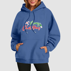 Fall Winter Funny Cute Kangaroo Pocket Long Sleeve Girl’s Christmas Hoodie Blue / S Hoodies-L