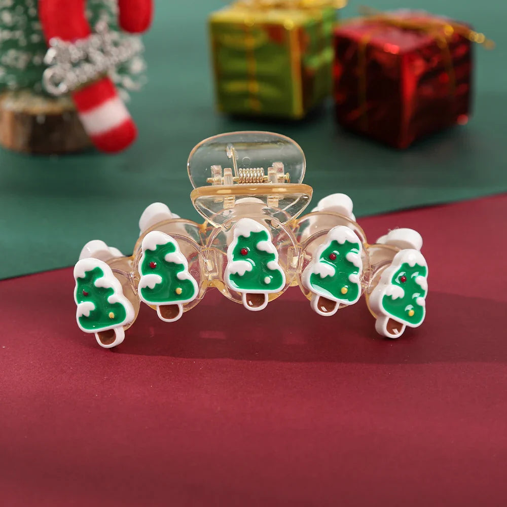 Snowman Flocking Winter Fashion Hair Accessory Green Accessories-L