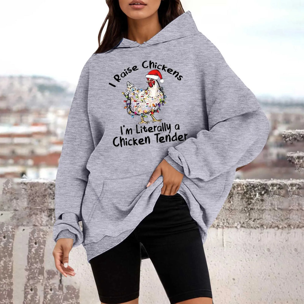 Loose Pullover Four Christmas Tree Crewneck New Autumn Hoodie Light Gray-E / M Hoodies-L