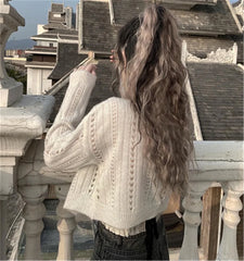 Gilet cardigan chic, élégant, confortable et décontracté à manches longues et col rond.