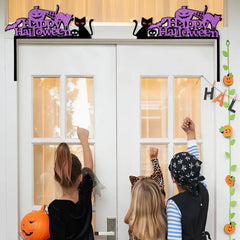 Bats Pumpkins Spider Webs Door Frame Halloween Decorative Item