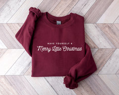 Merry Little Christmas Voguish Campus All-Match Female Hoodie Burgundy / S Hoodies-L