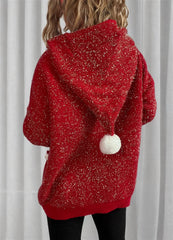 Korea Style Christmas Tree Hooded Loose Ugly Chic Casual Knitwear Sweater Sweaters-L