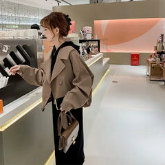 Manteaux vintage amples à manches longues pour femmes, créateur coréen, collection 2020