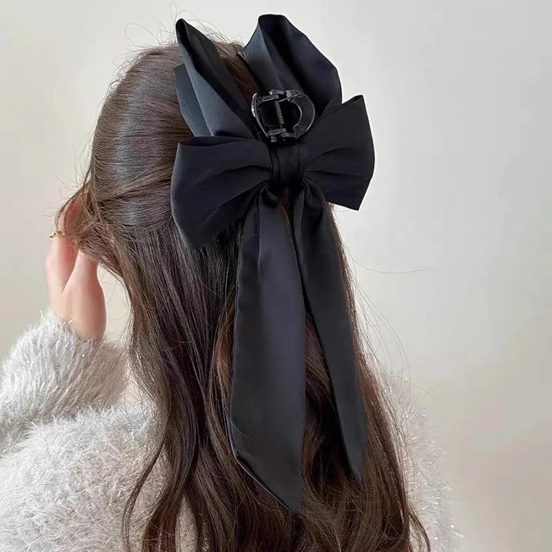Black Festival Fashion French Ribbon Party Christmas Hair Accessory Accessories-L