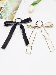 Long Tassel Streamer Elastic Ribbon Bowknot Hair Accessory For Christmas Accessories-L