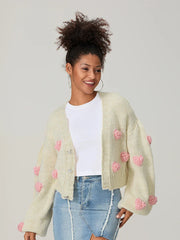 Autumn Sweater 3D Bow Cardigan Cardigan-241208