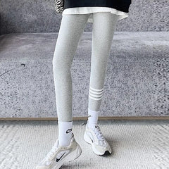 Leggings d'hiver coréens rayés, en peluche épaisse, chaude et confortable, taille haute et extensibles