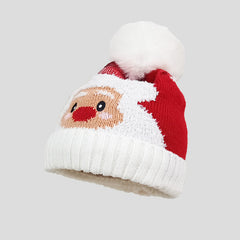 Knitted Santa Reindeer Beanie Christmas Hat