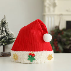 Red Cable Knit Christmas Hat