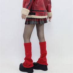 Guêtres de Noël évasées en tricot