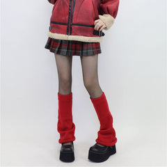 Guêtres de Noël évasées en tricot