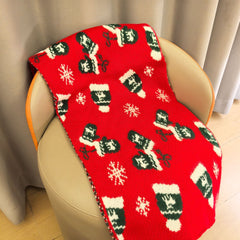 Écharpe de Noël rouge avec bonnet de Père Noël tout doux