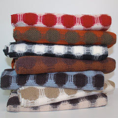 Écharpe de Noël réversible à pois et franges