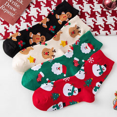Chaussettes de Noël épaisses, chaudes et mignonnes à motifs de Noël