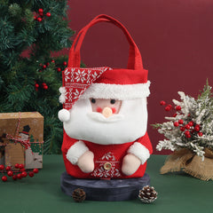 Sac à main en polaire à cordon de serrage, cadeau de Noël en forme de pomme